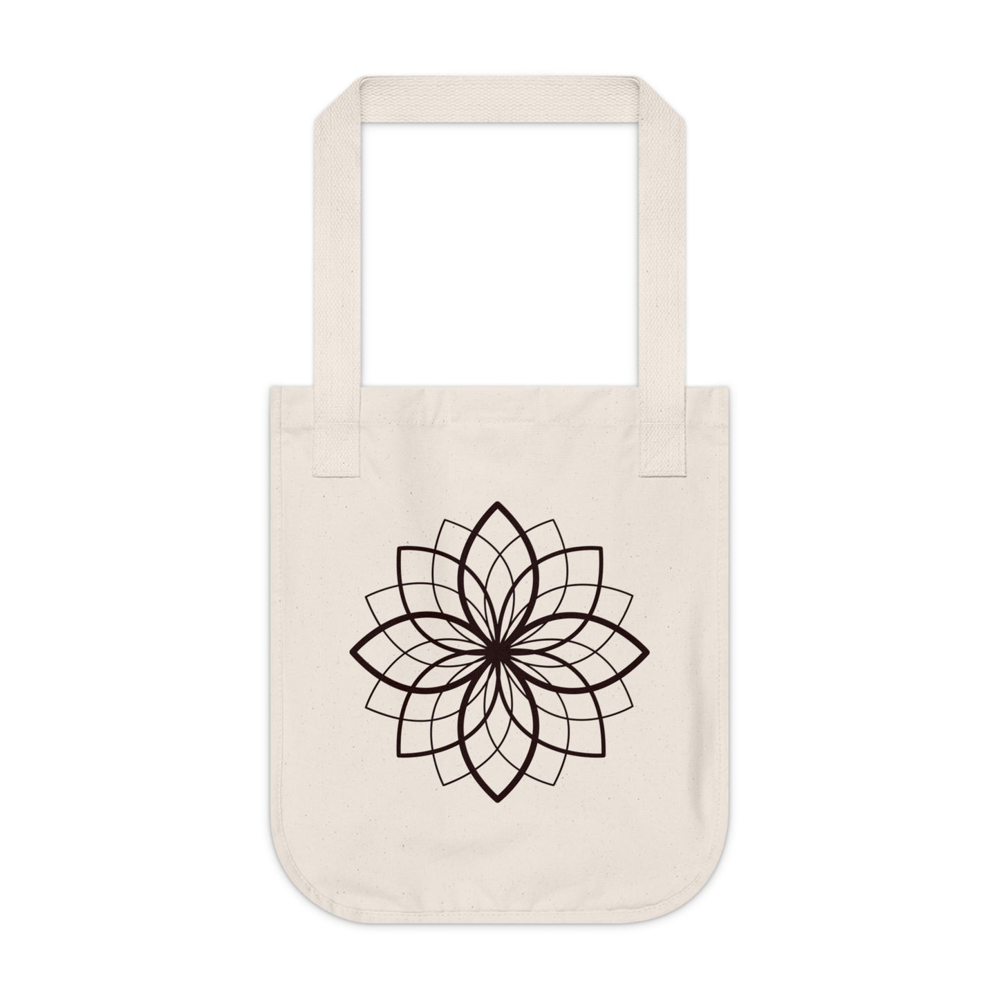 Lotus Flower of Life Organic Canvas Tote Bag