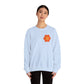 Peace Sign in Orange Flower Sweatshirt