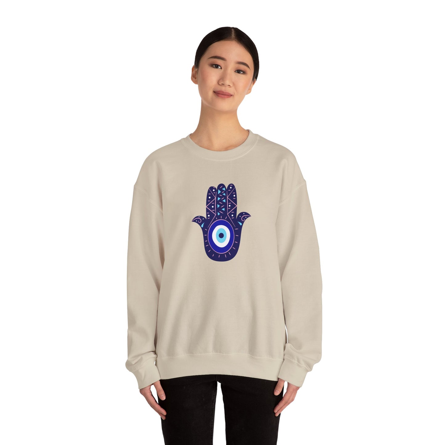 Blue Hamsa Hand Sweatshirt