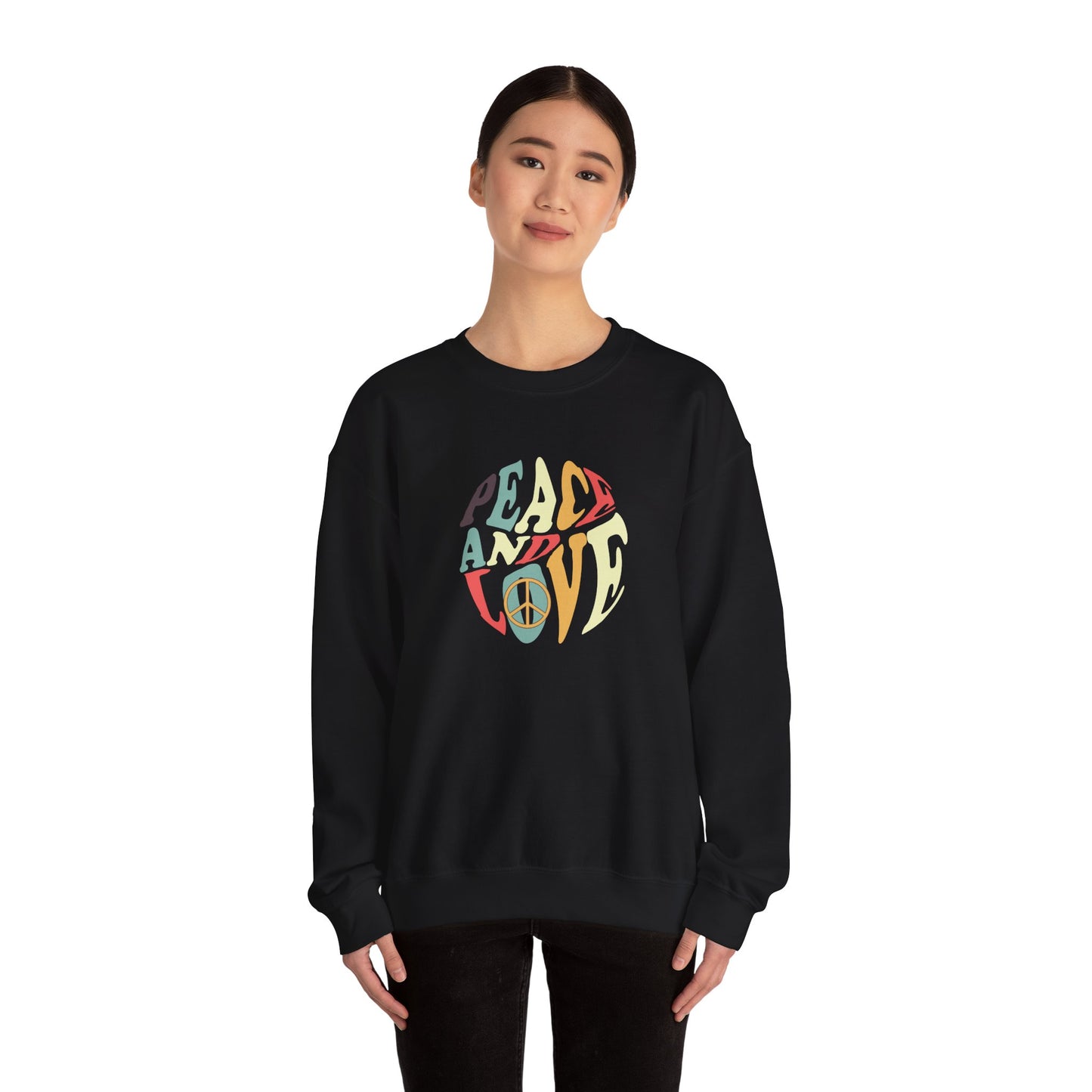 Peace and Love Design Sweatshirt