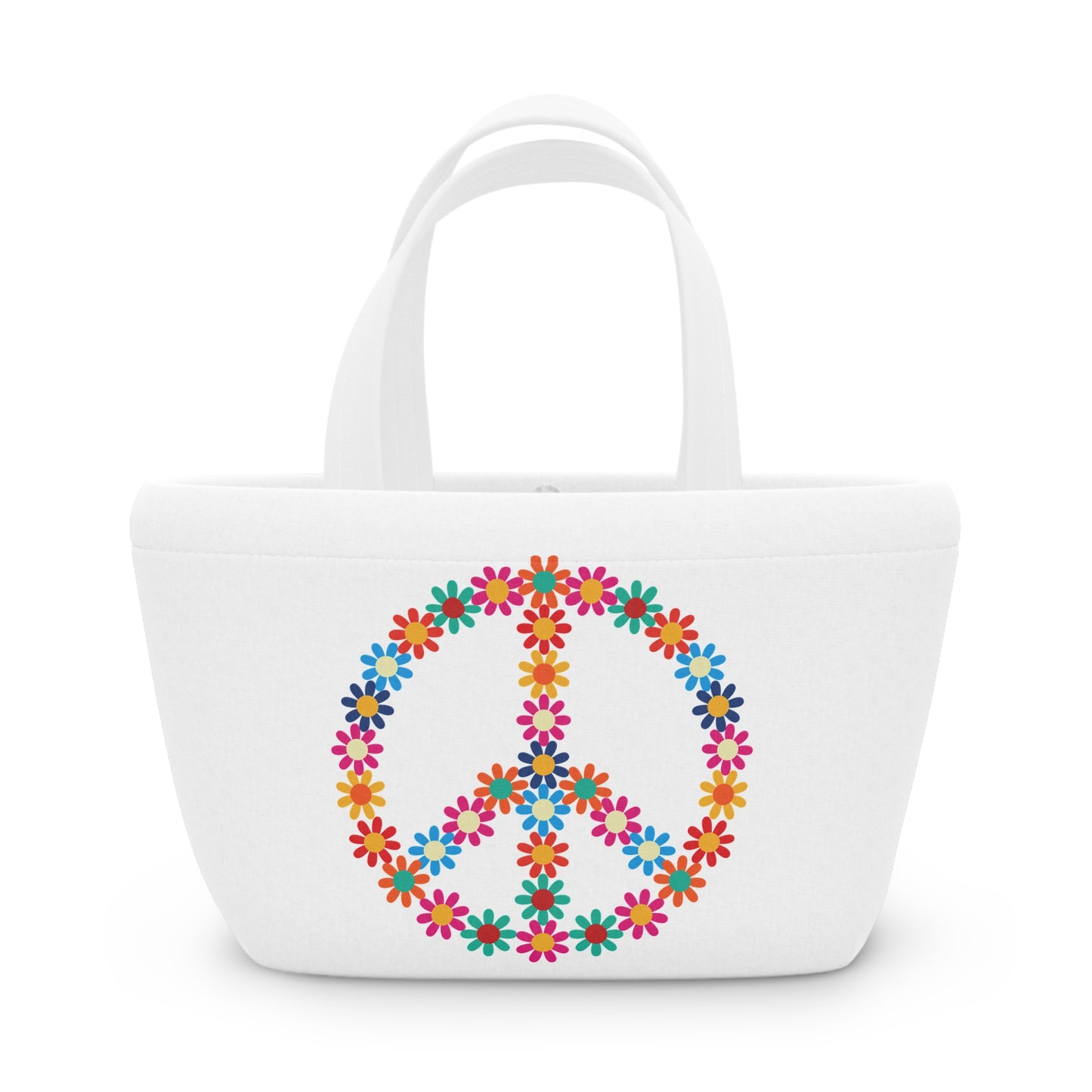 Peace Sign made of Flowers Bag