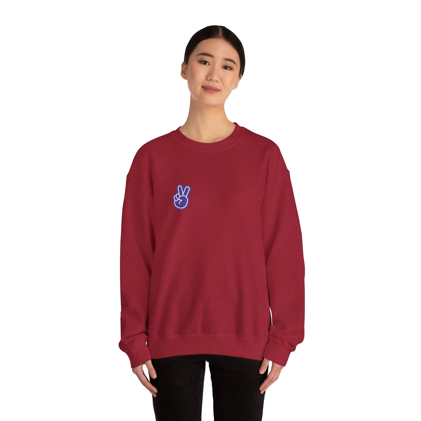 Purple Peace Hand Sign Sweatshirt