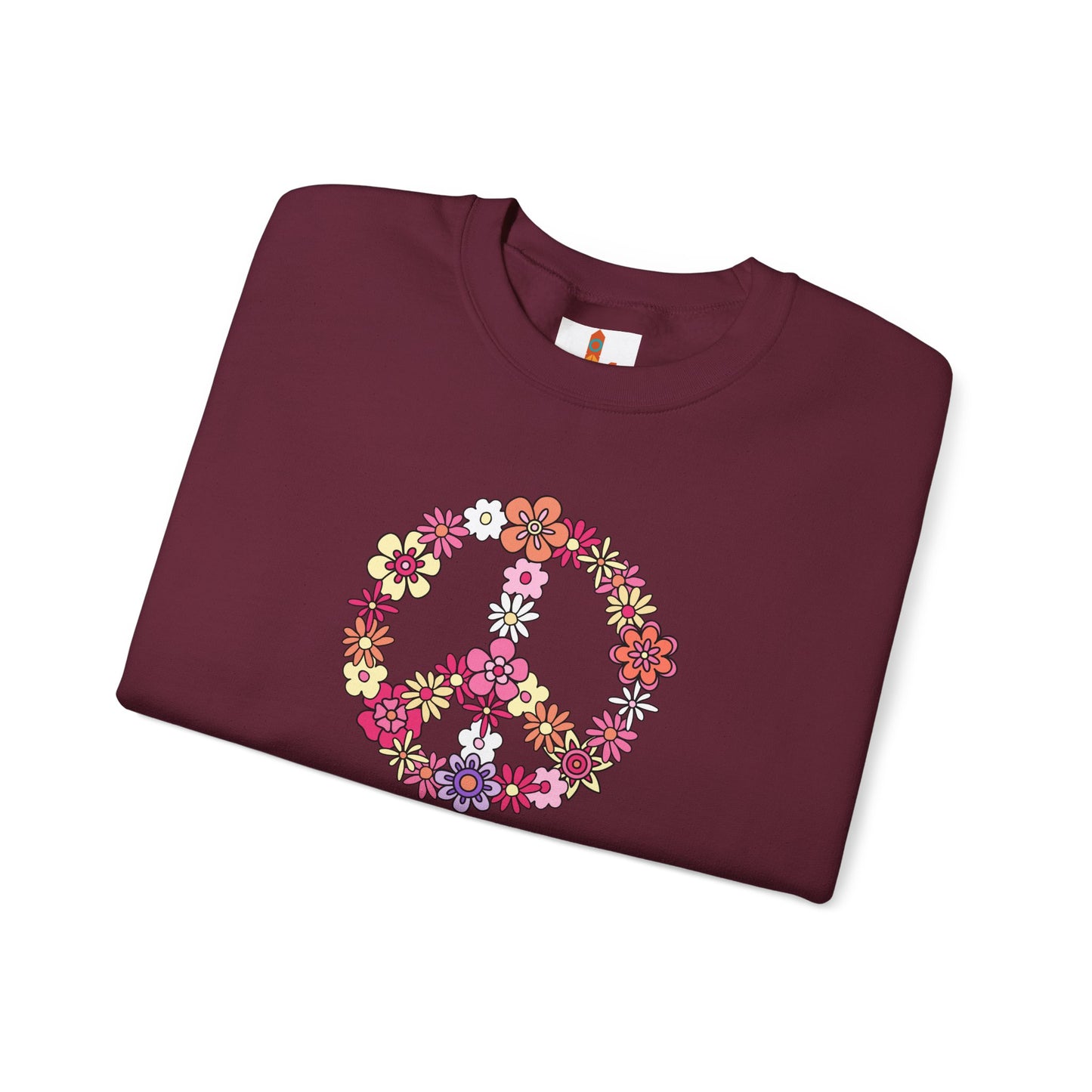 Peace Sign made from Flowers Sweatshirt