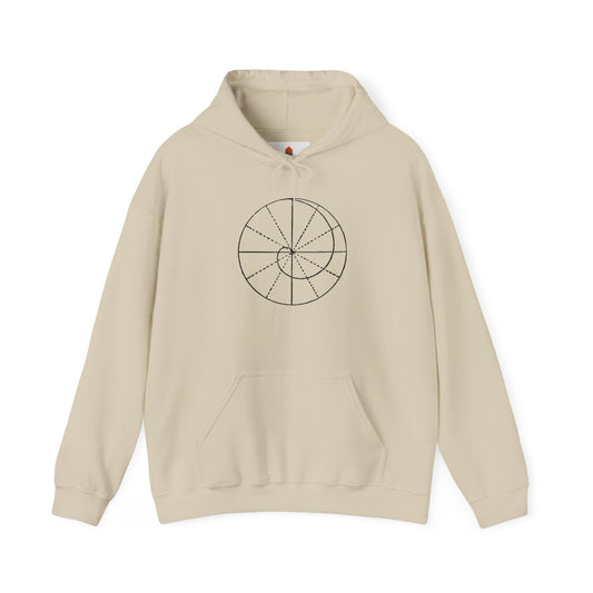 Spiral of Life in Circle Drawing Hoodie