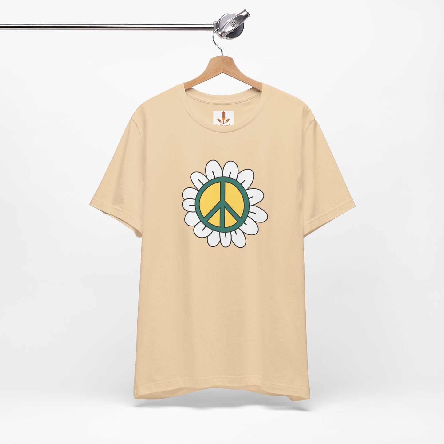 Peace Sign in White Flower T-shirt