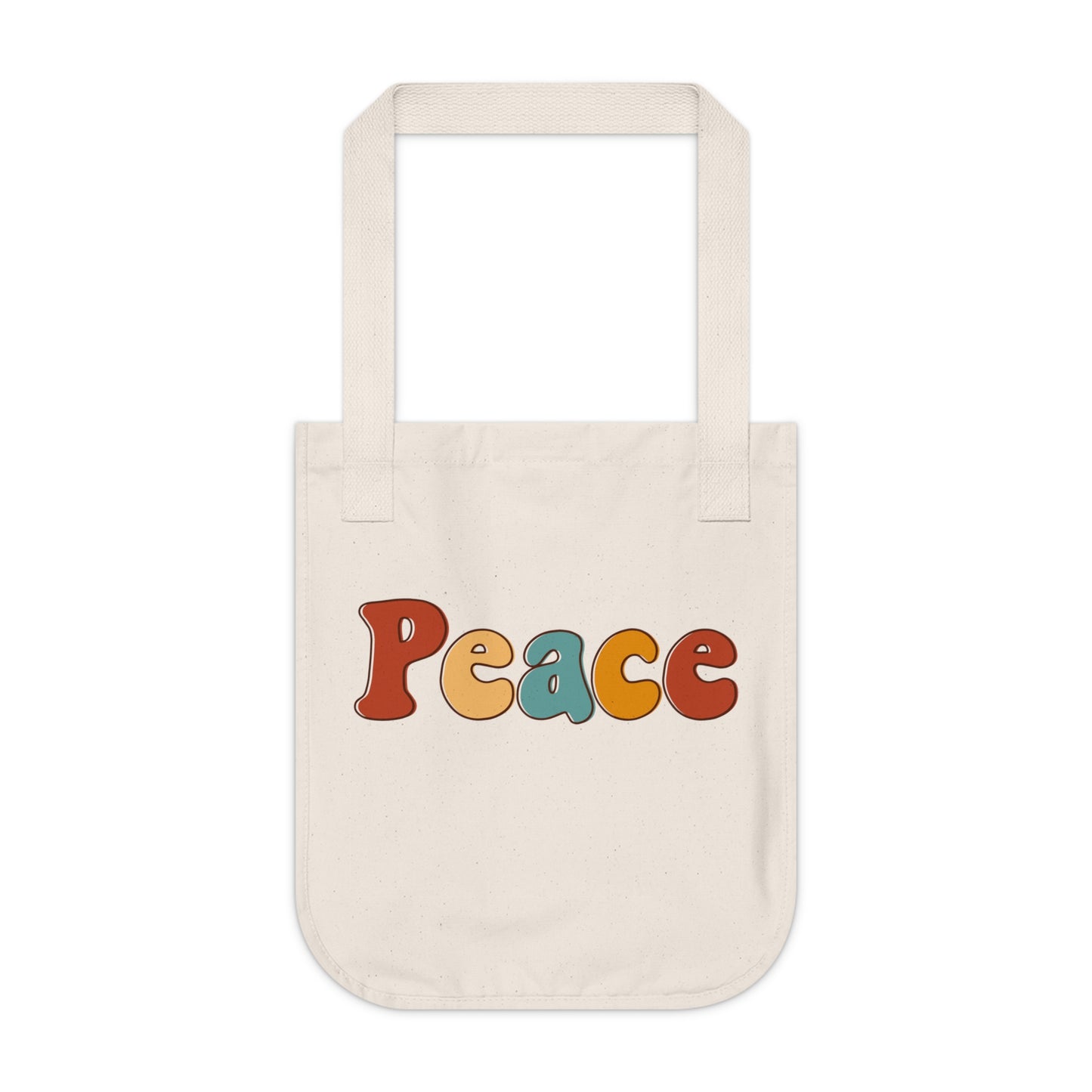 Peace Organic Canvas Tote Bag