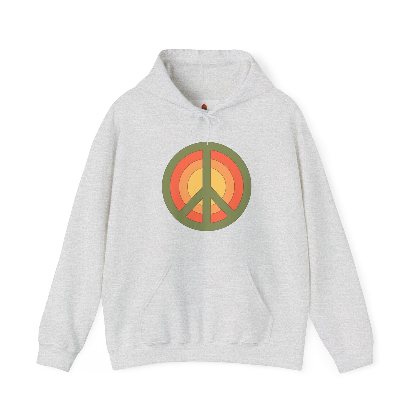 Retro Peace Sign Design Hoodie