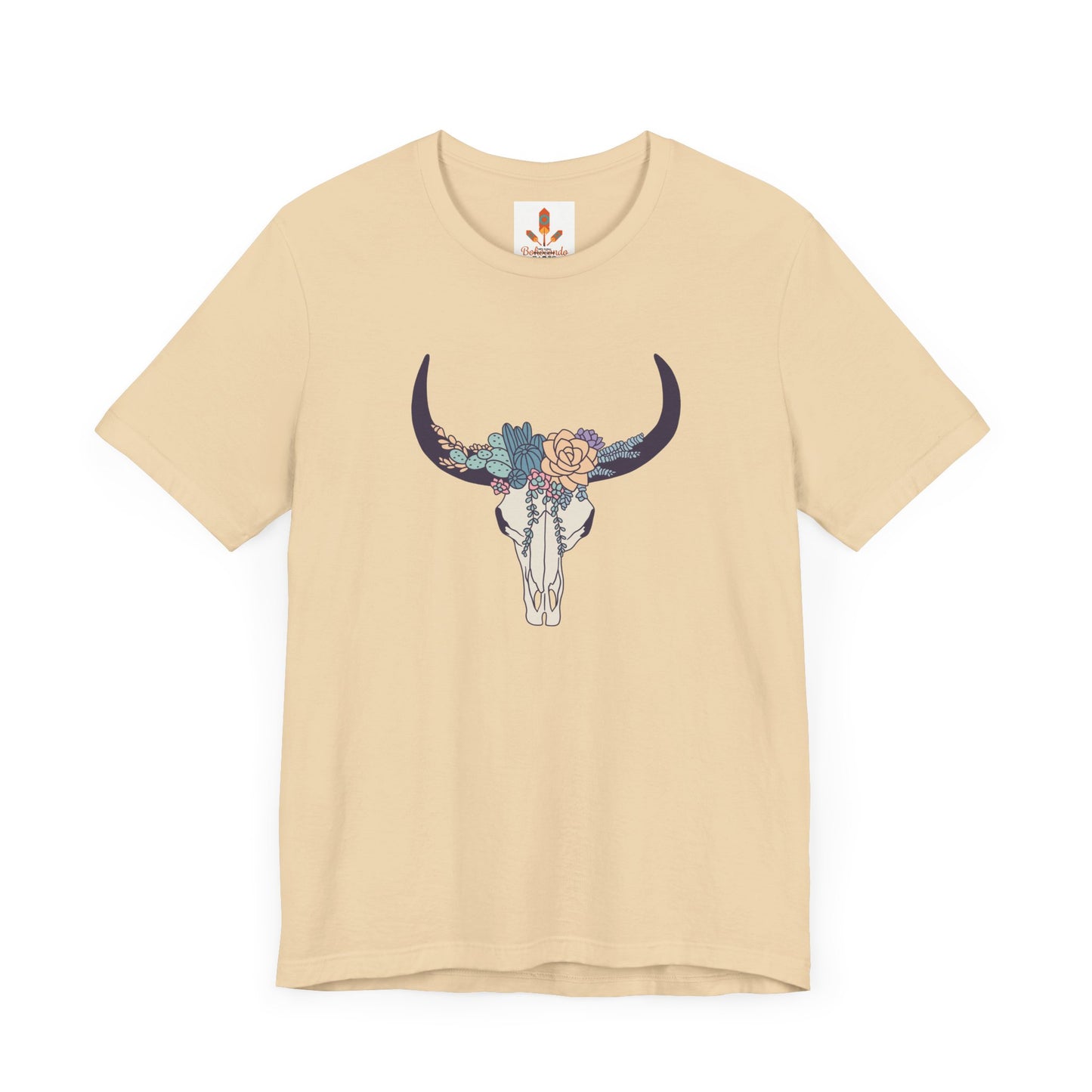 Buffalo Skull with Flowers T-shirt