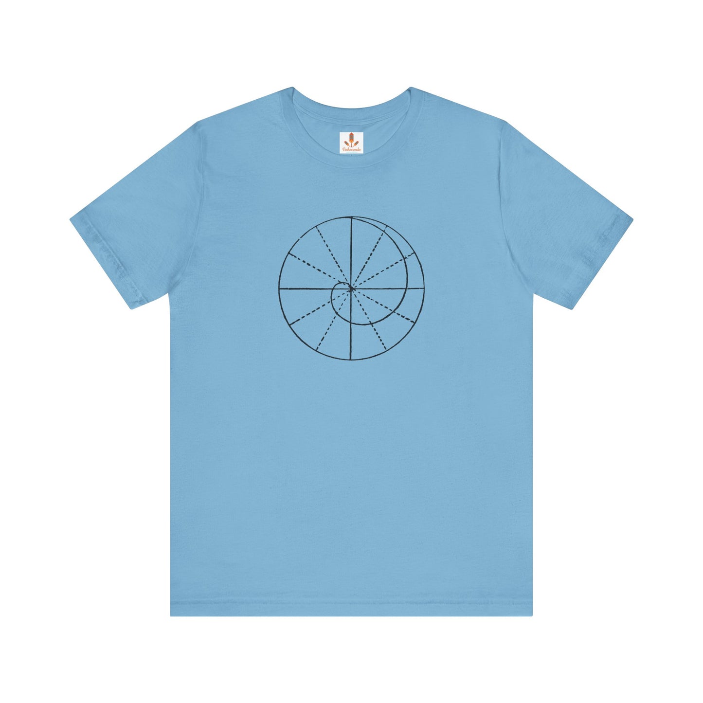 Spiral of Life in Circle Drawing T-shirt