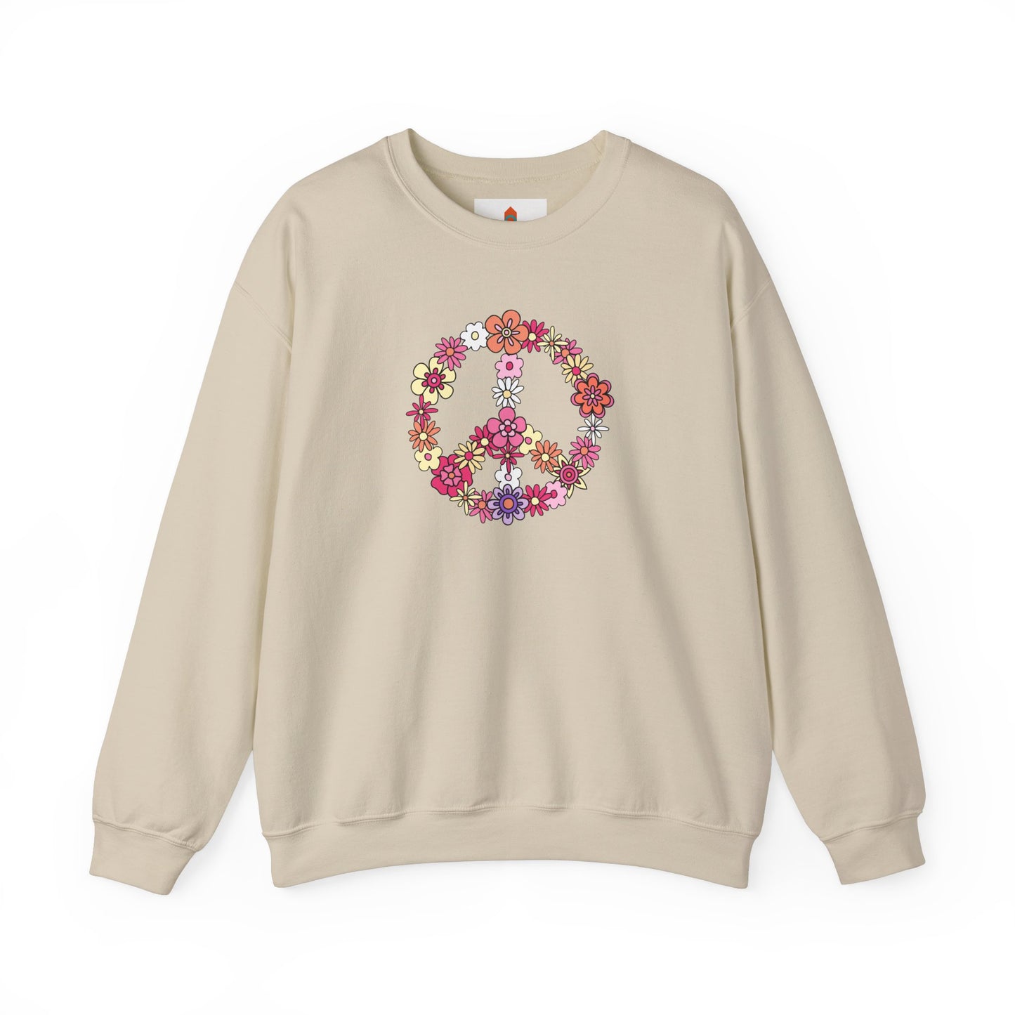 Peace Sign made from Flowers Sweatshirt