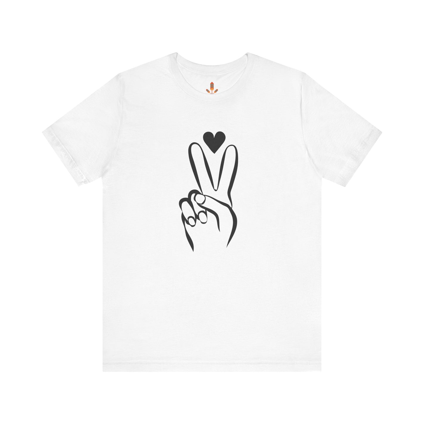 Peace Hand Sign with Heart T-shirt