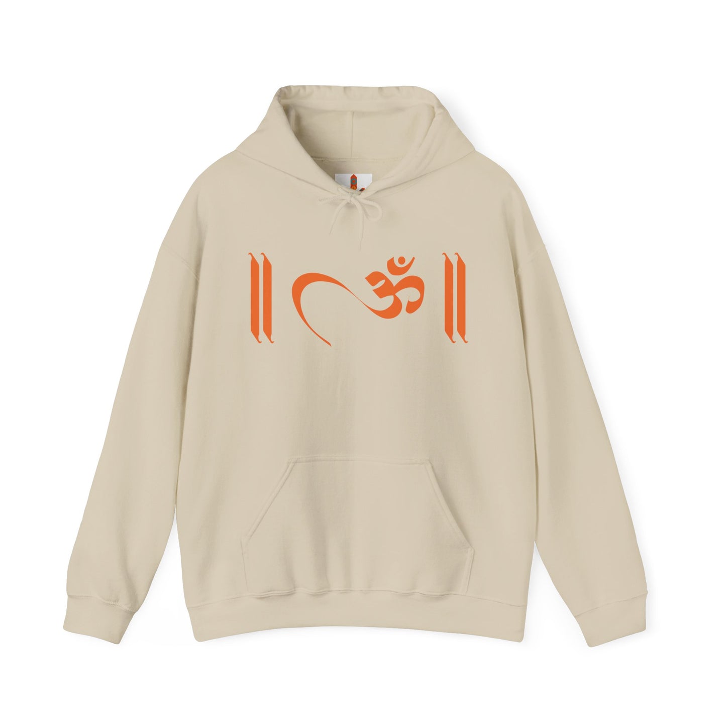 Om Written in Orange Hoodie