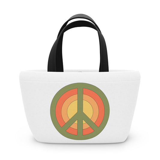 Retro Peace Sign Design Bag