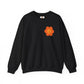 Peace Sign in Orange Flower Sweatshirt