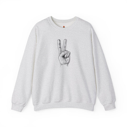 Peace Hand Sign Drawing Sweatshirt