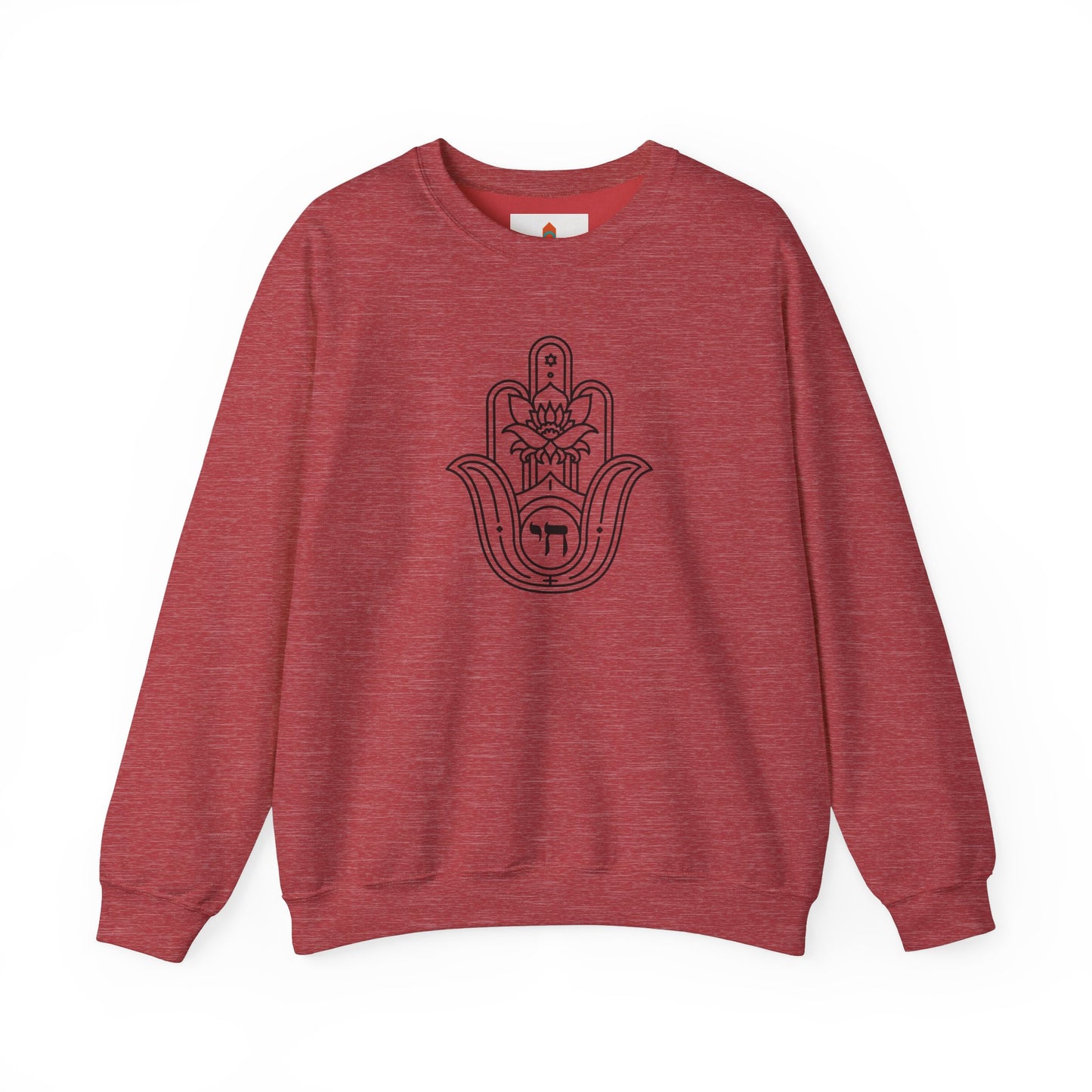 Hamsa Hand with Lotus Design Sweatshirt