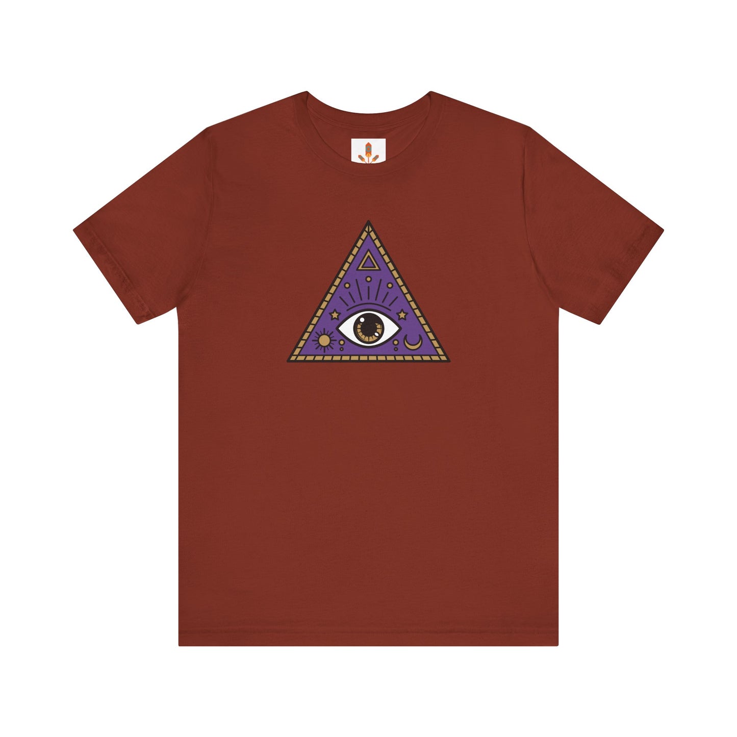 White Evil Eye and Pyramid T-shirt