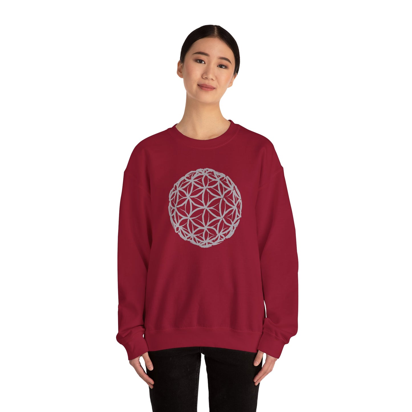 Silver Flower of Life Sweatshirt