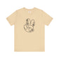 Black Peace Hand Sign with Flowers T-shirt