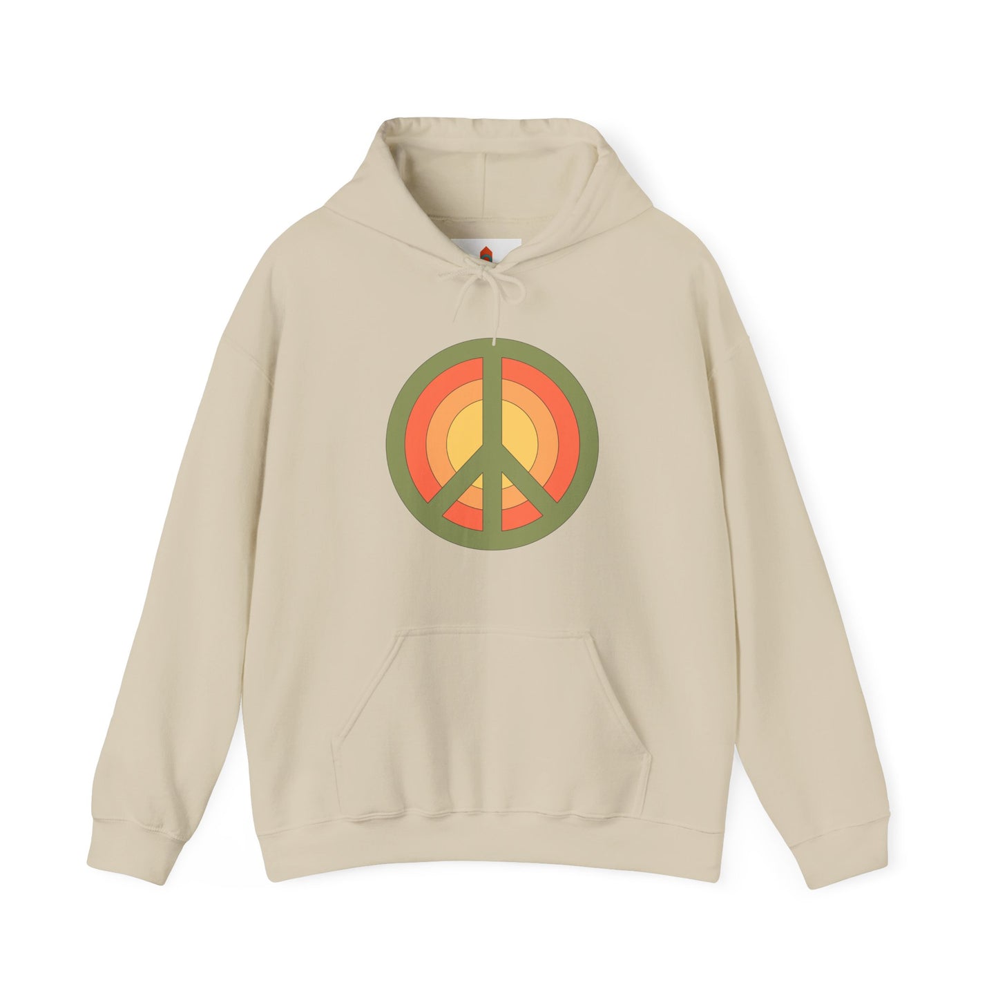 Retro Peace Sign Design Hoodie