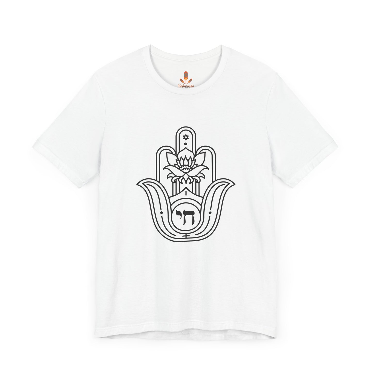 Hamsa Hand with Lotus Design T-shirt