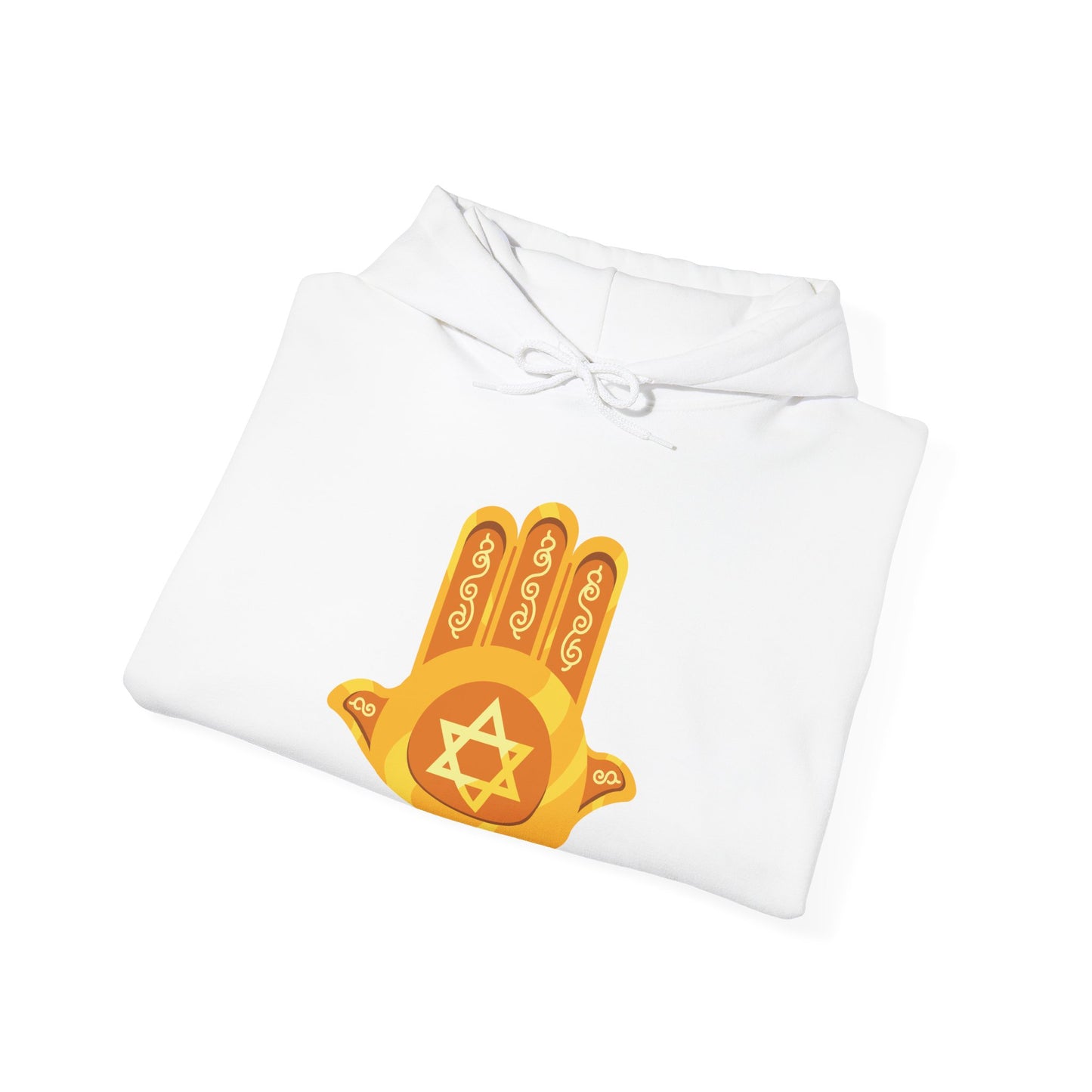 Golden Hamsa Hand with Star of David Hoodie