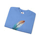 Blue and White Feather Sweatshirt