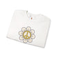 Yellow Peace Sign in a Flower Sweatshirt