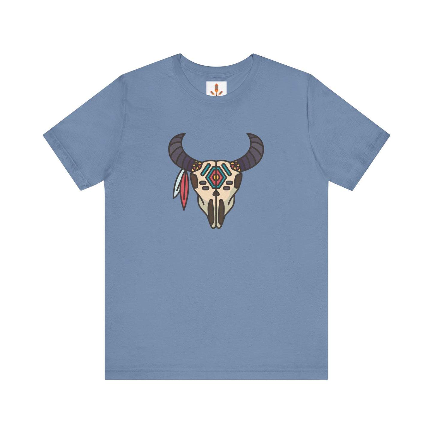 Buffalo Skull with Native Patterns T-shirt