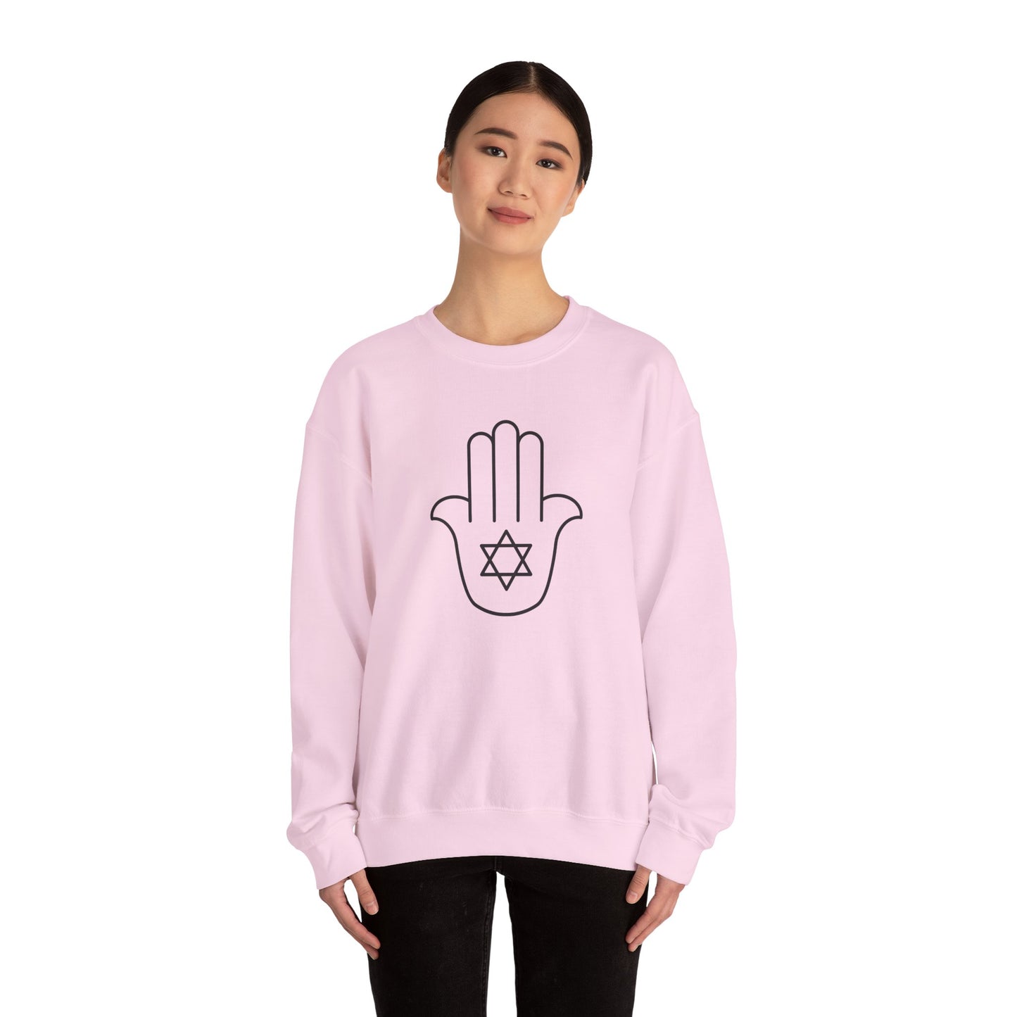 Simple Star of David in Hamsa Hand Sweatshirt