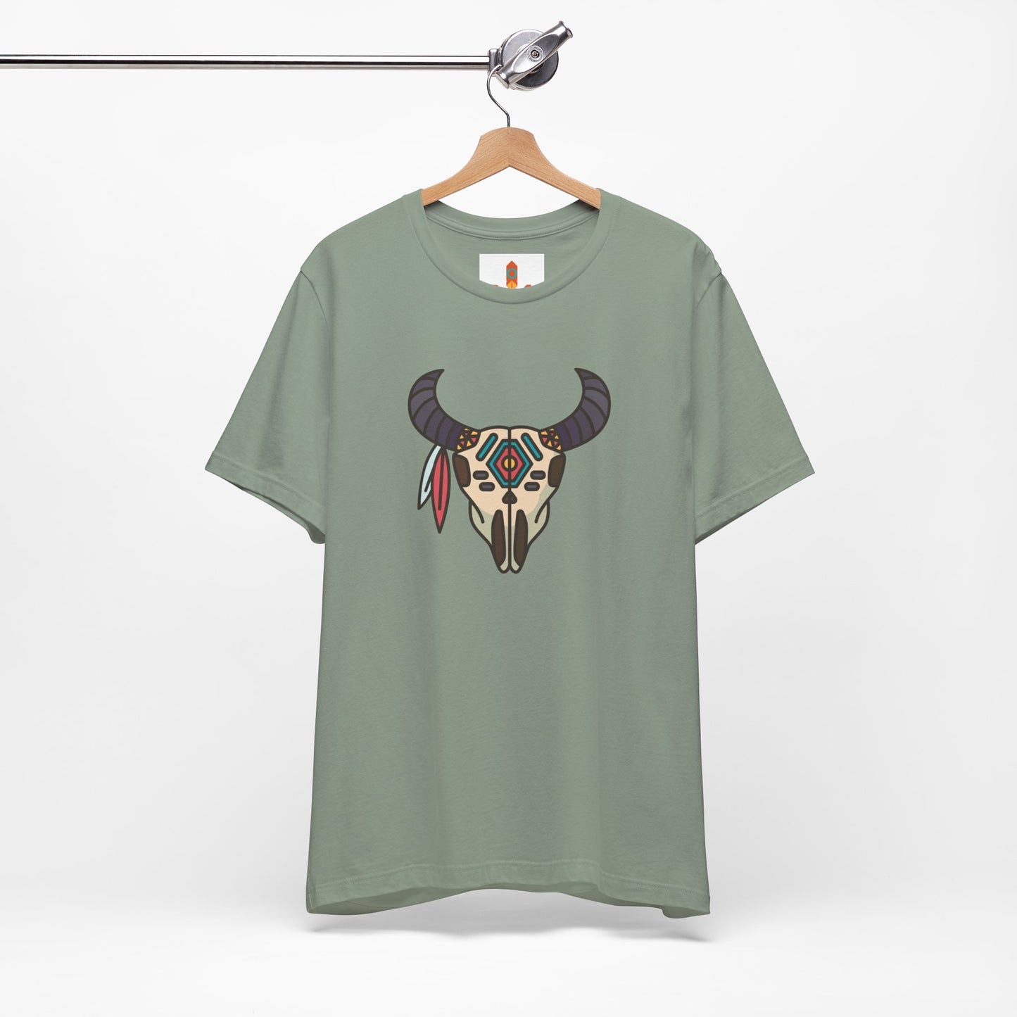 Buffalo Skull with Native Patterns T-shirt