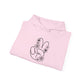 Black Peace Hand Sign with Flowers Hoodie