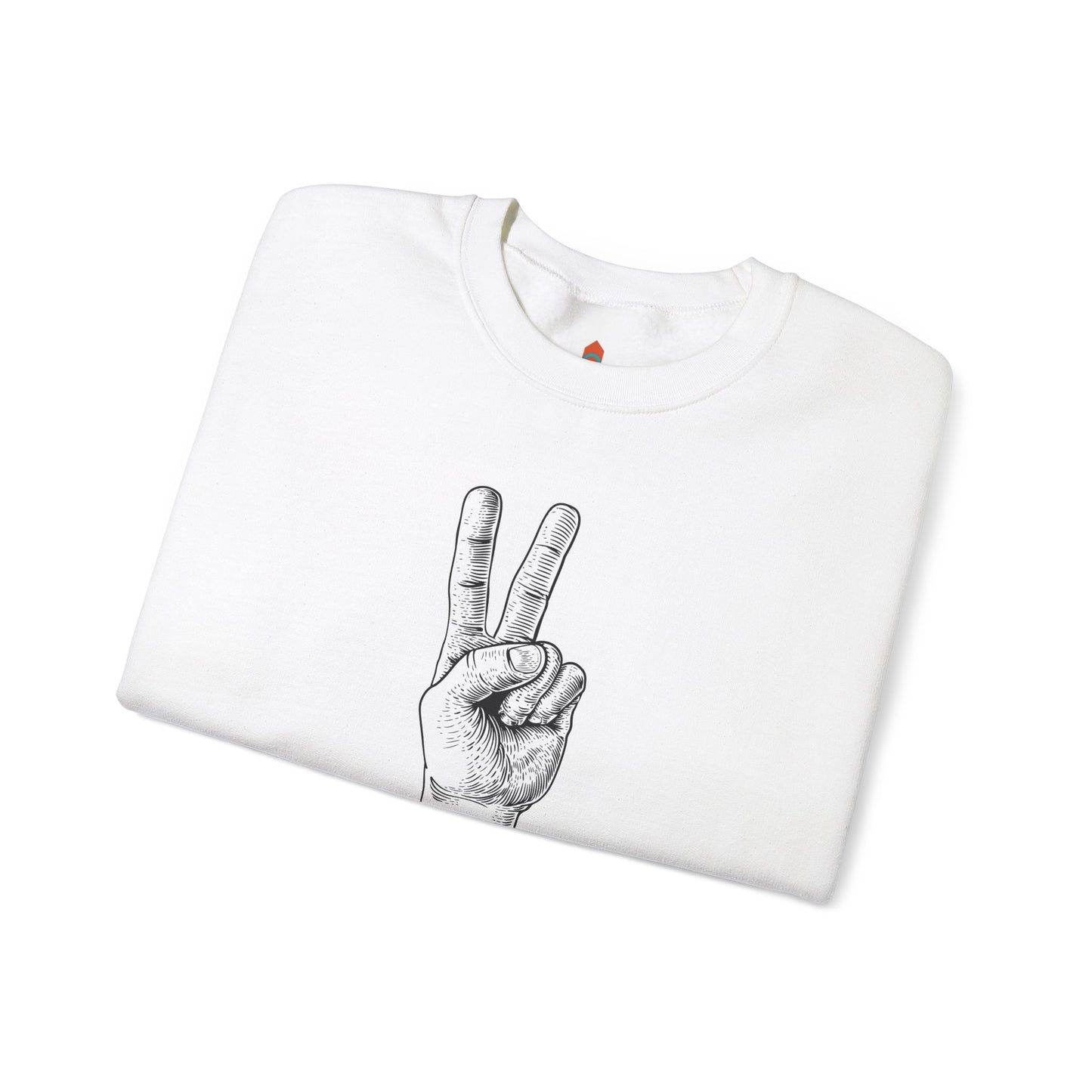 Peace Hand Sign Drawing Sweatshirt