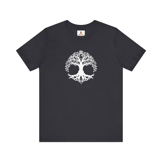 White Celtic Tree of Life Design T-shirt