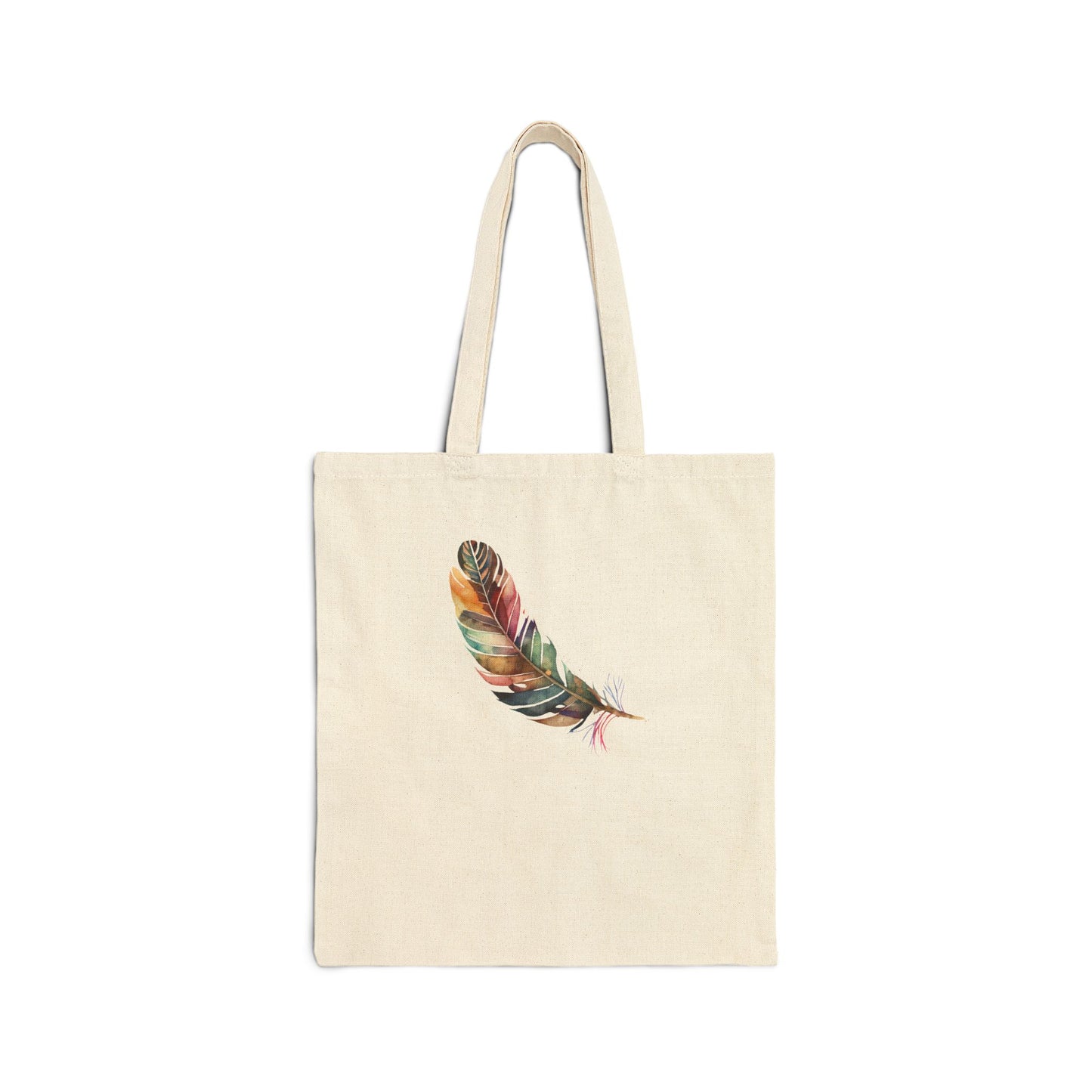 Feather Drawing Cotton Tote Bag