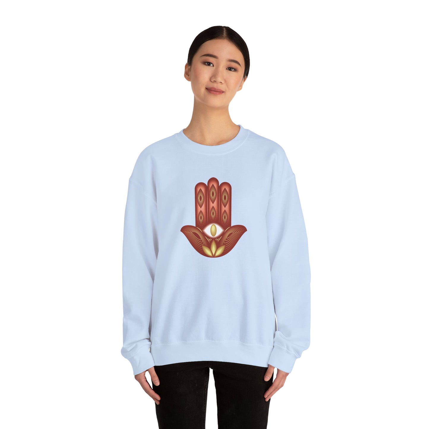 Colorful Hamsa Lotus Sweatshirt