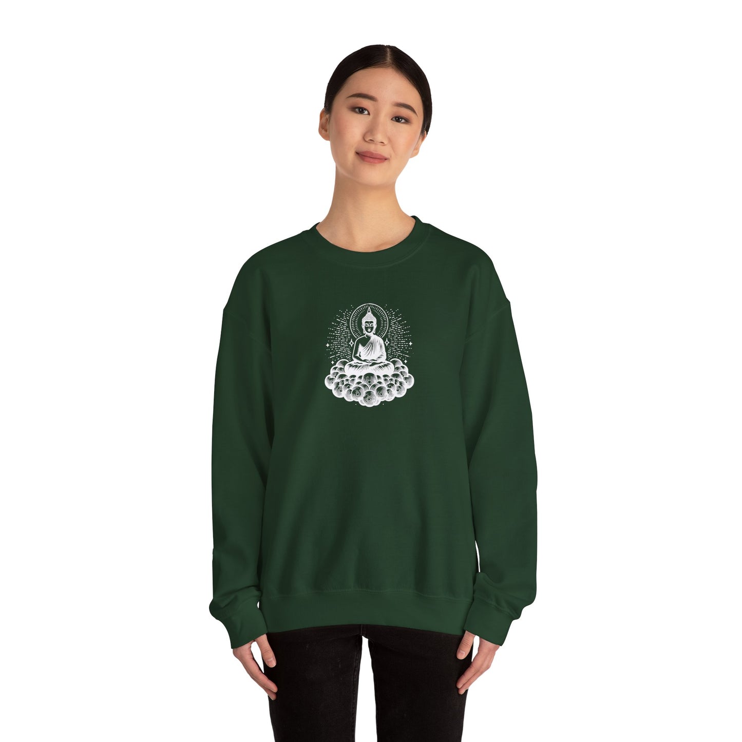 White Buddha Art Sweatshirt