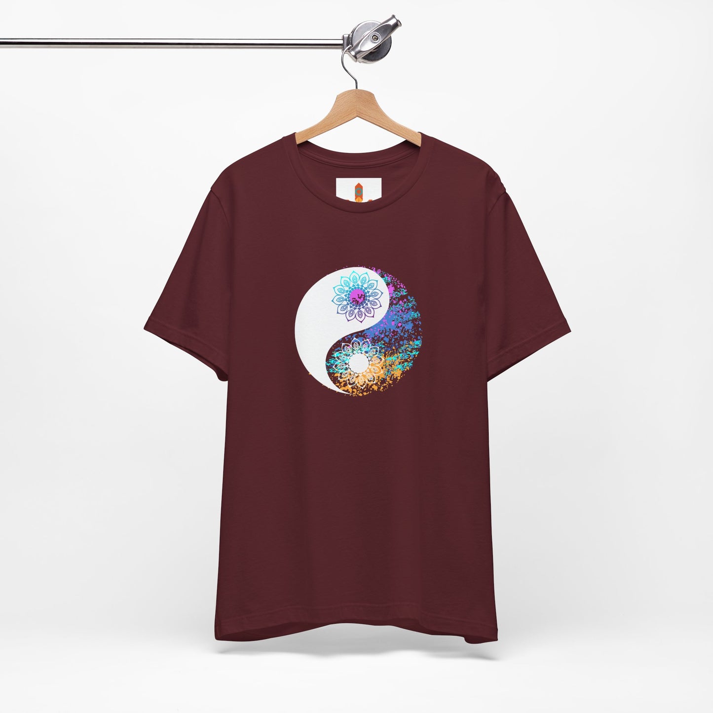 Colorful Lotus Yin Yang T-shirt