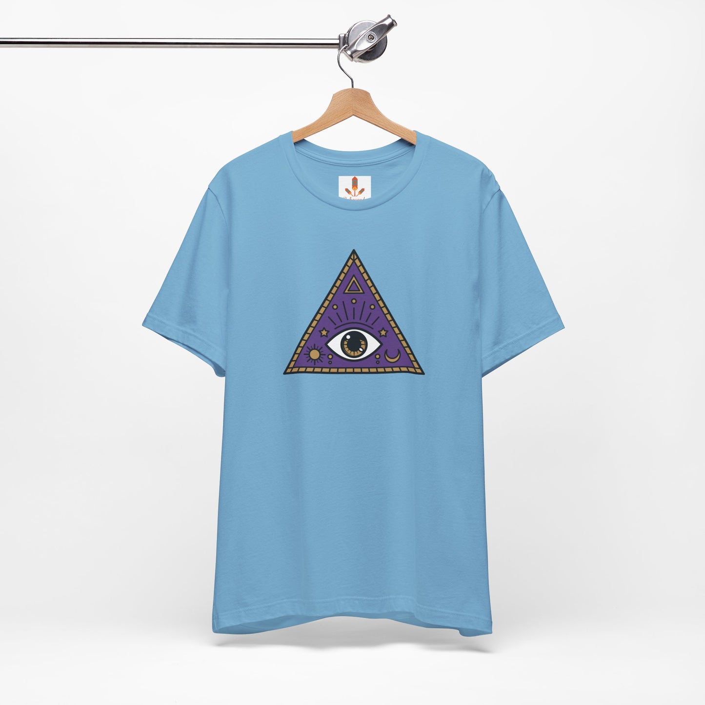 White Evil Eye and Pyramid T-shirt