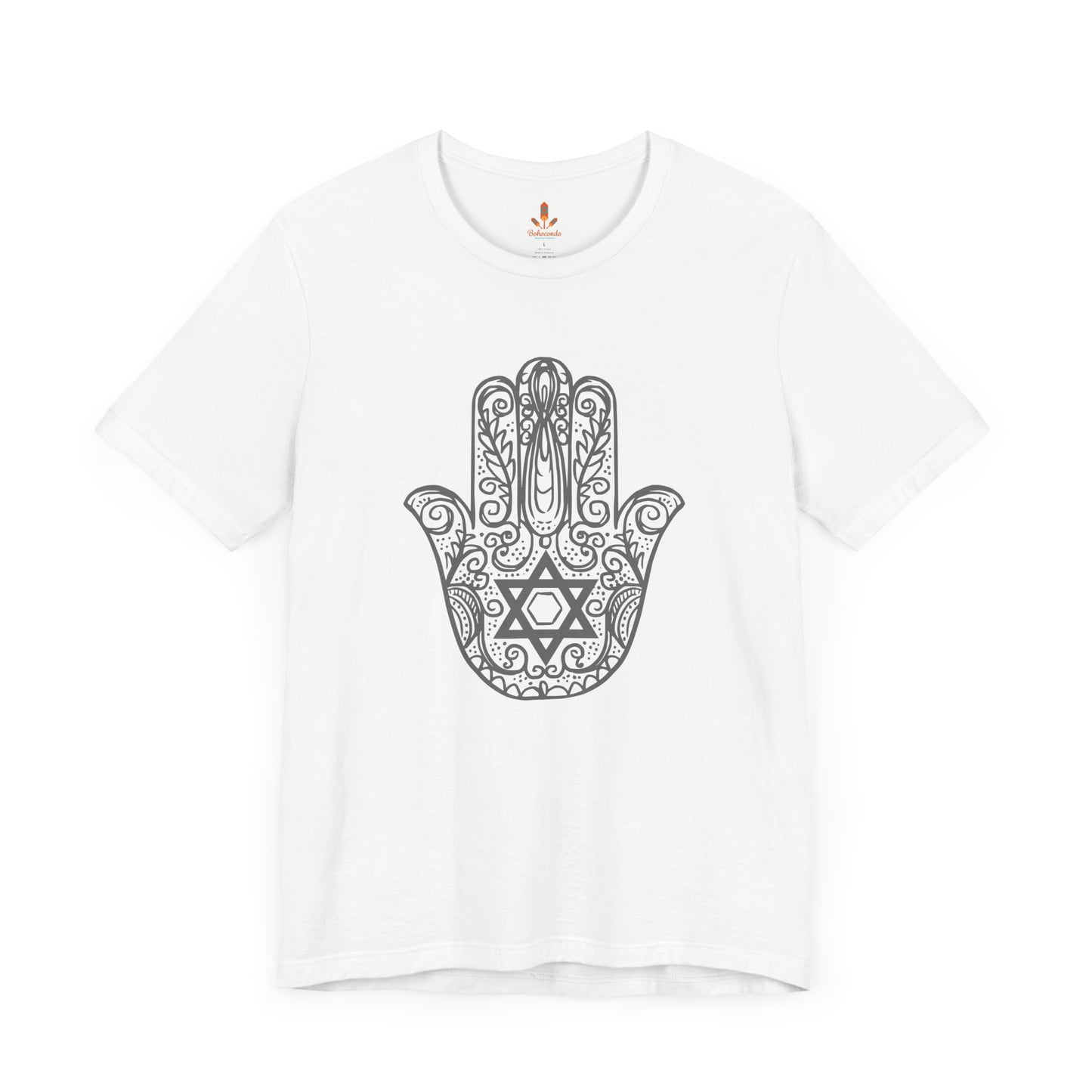 Intricate Hamsa Hand with Star of David T-shirt