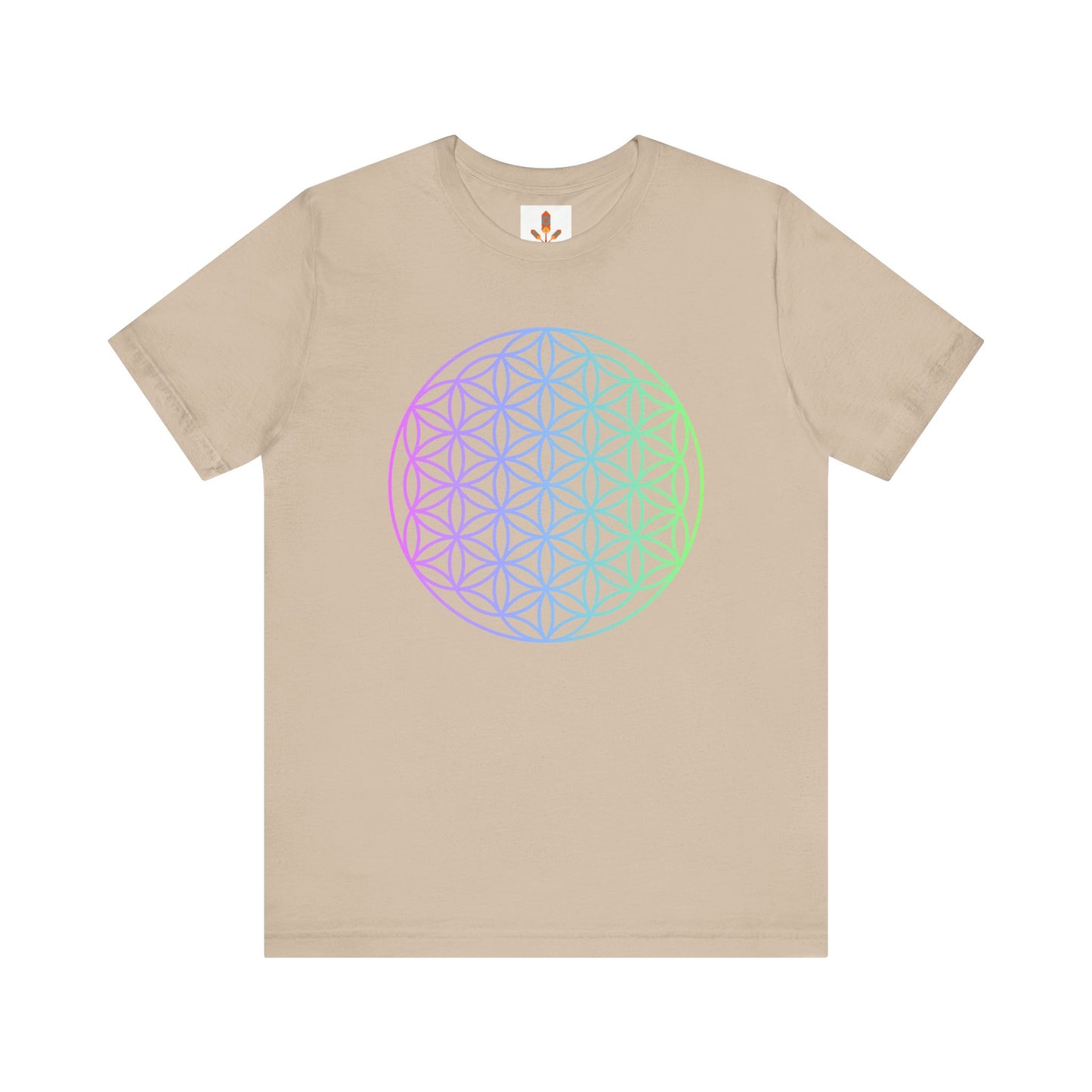 Blue and Green Flower of Life T-shirt