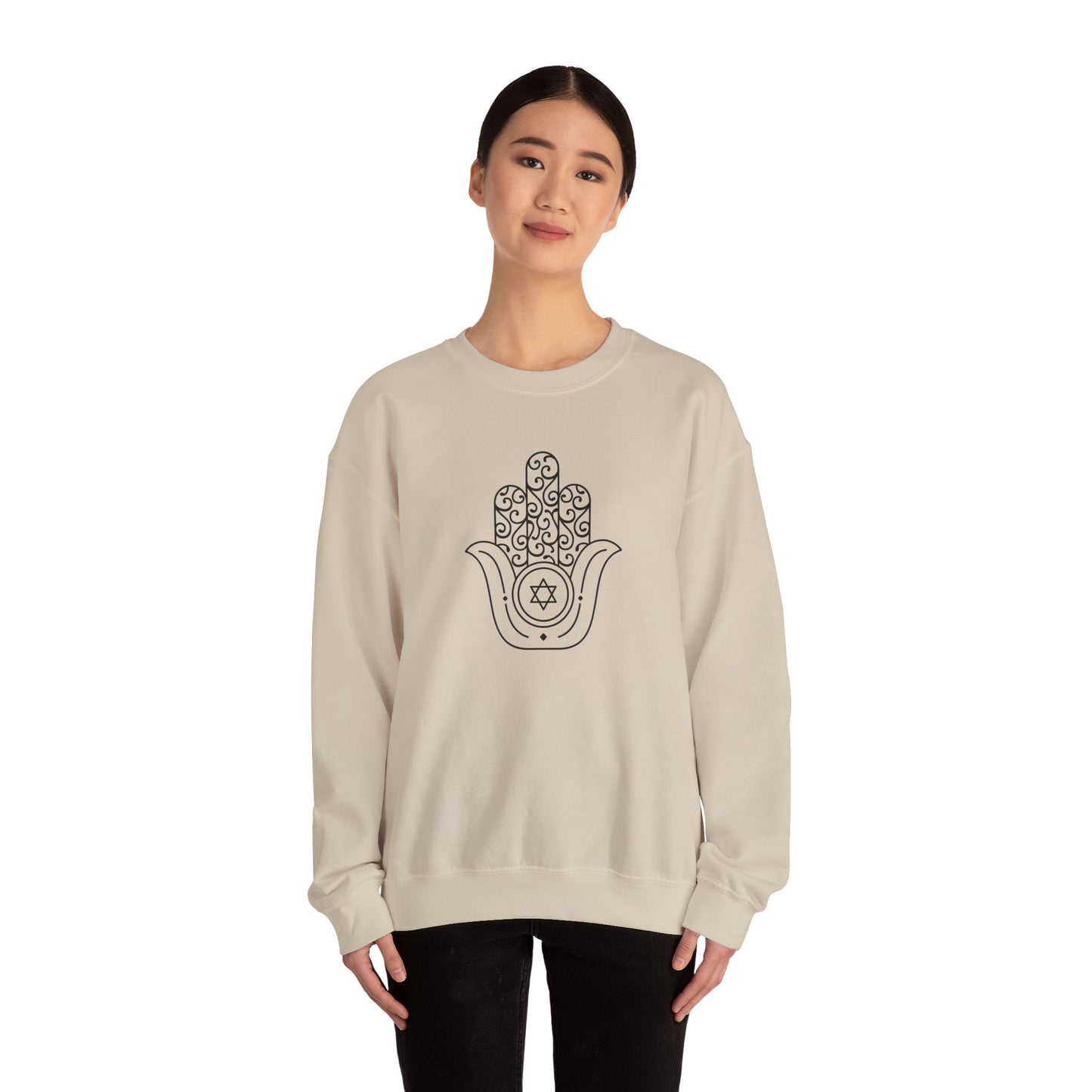 David Star in Hamsa Hand Sweatshirt