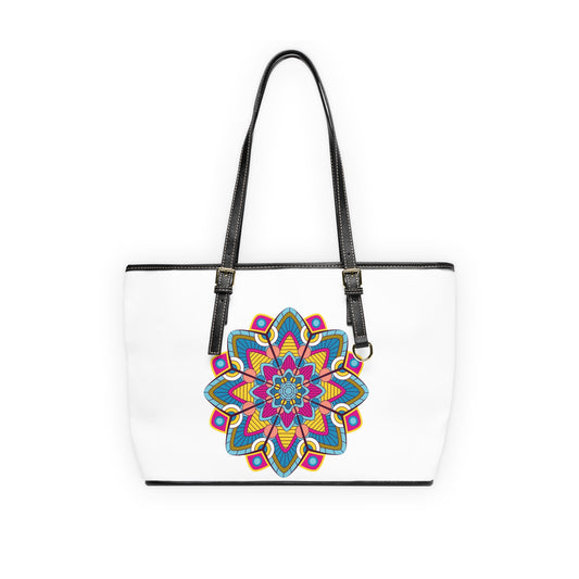 Colorful Mandala Leather Shoulder Bag