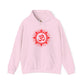 Red Om Lotus Design Hoodie