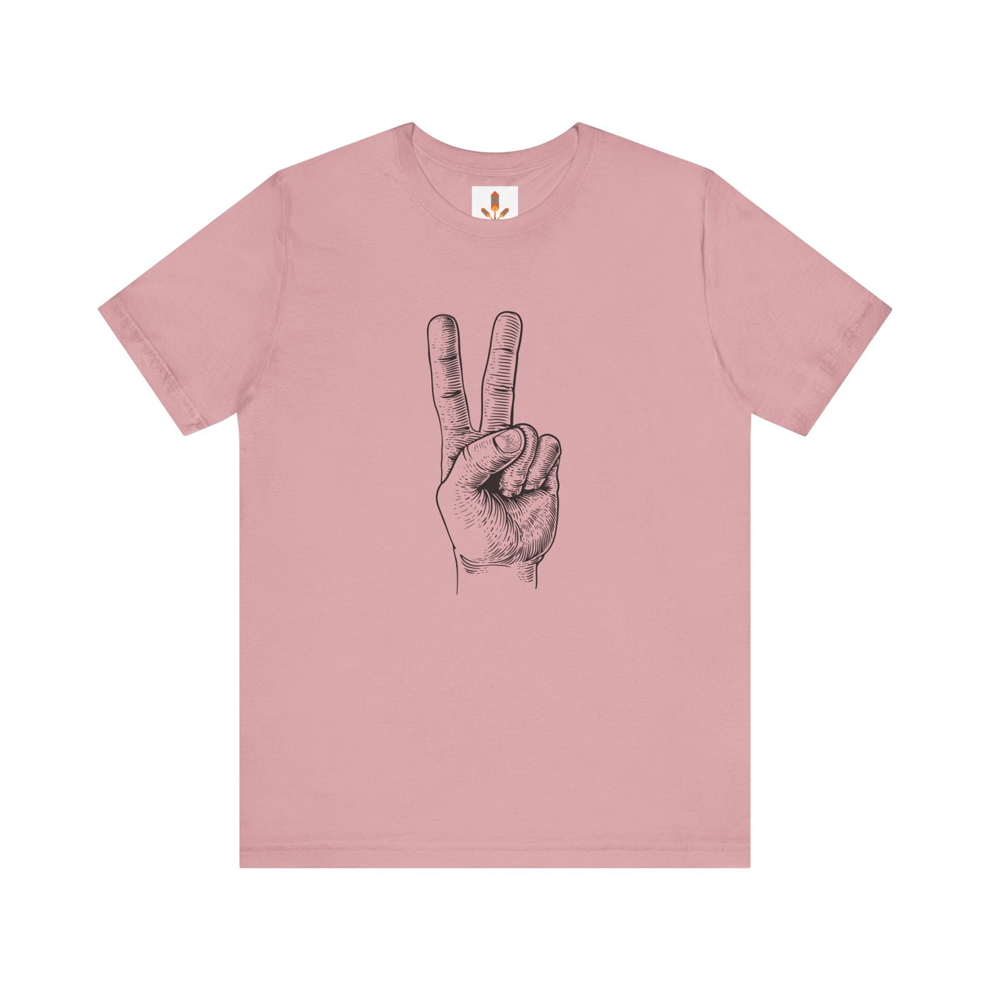 Peace Hand Sign Drawing T-shirt