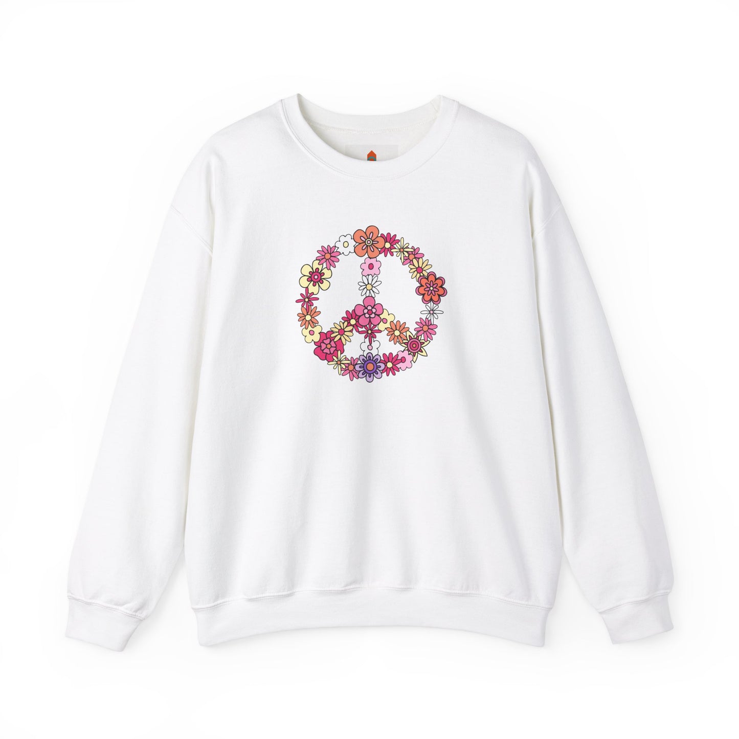 Peace Sign made from Flowers Sweatshirt