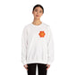 Peace Sign in Orange Flower Sweatshirt