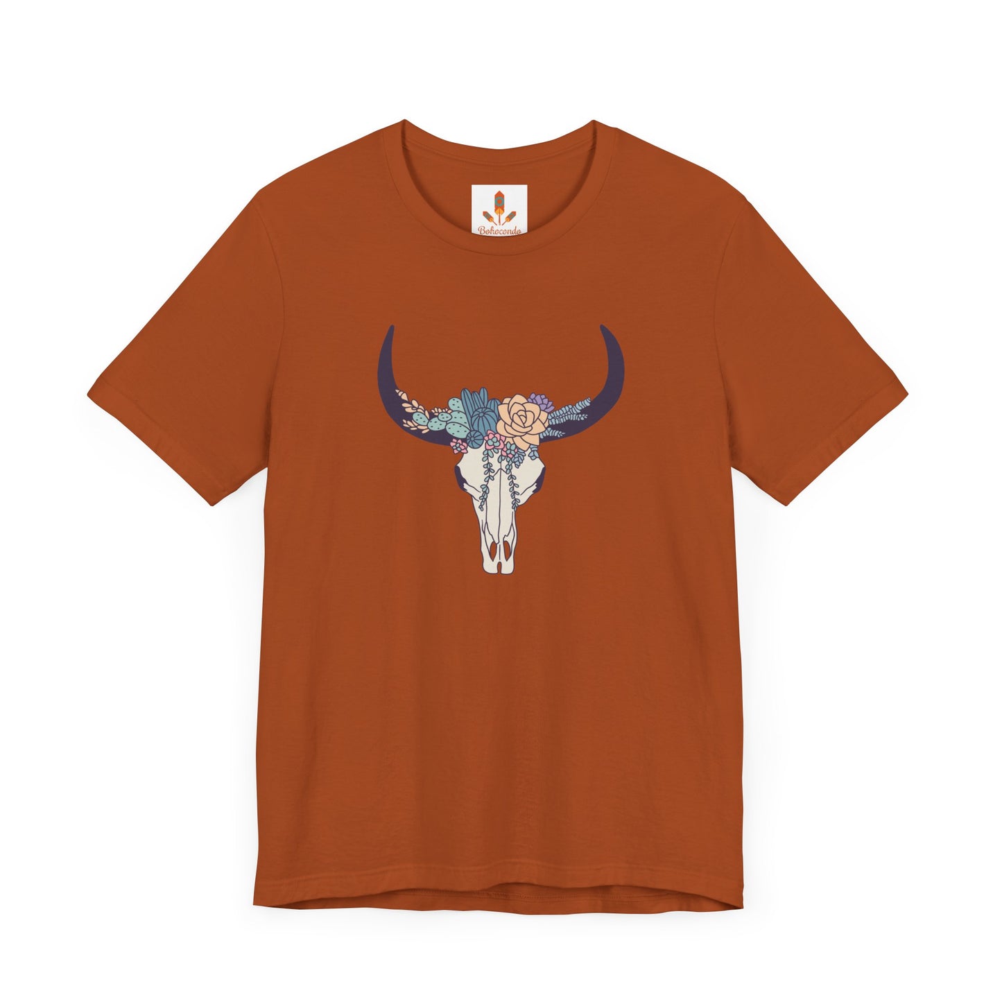 Buffalo Skull with Flowers T-shirt