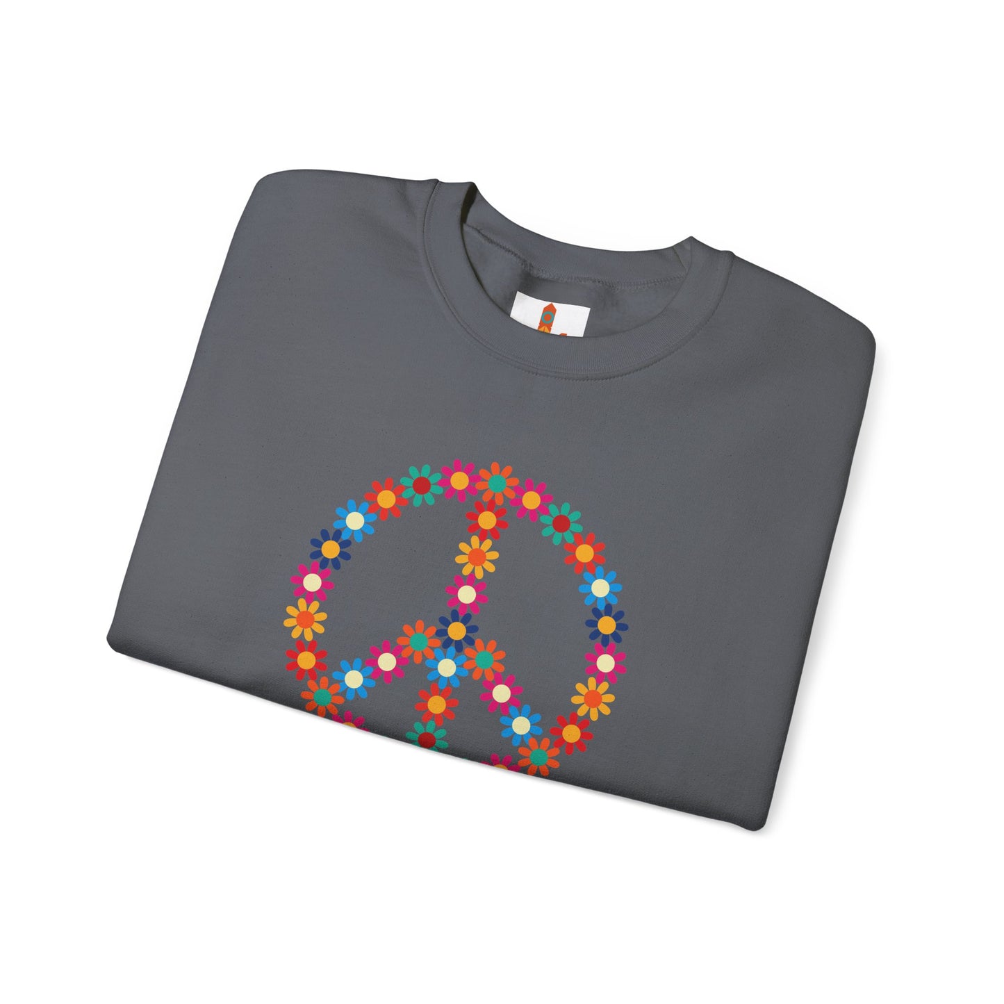 Peace Sign made of Flowers Sweatshirt
