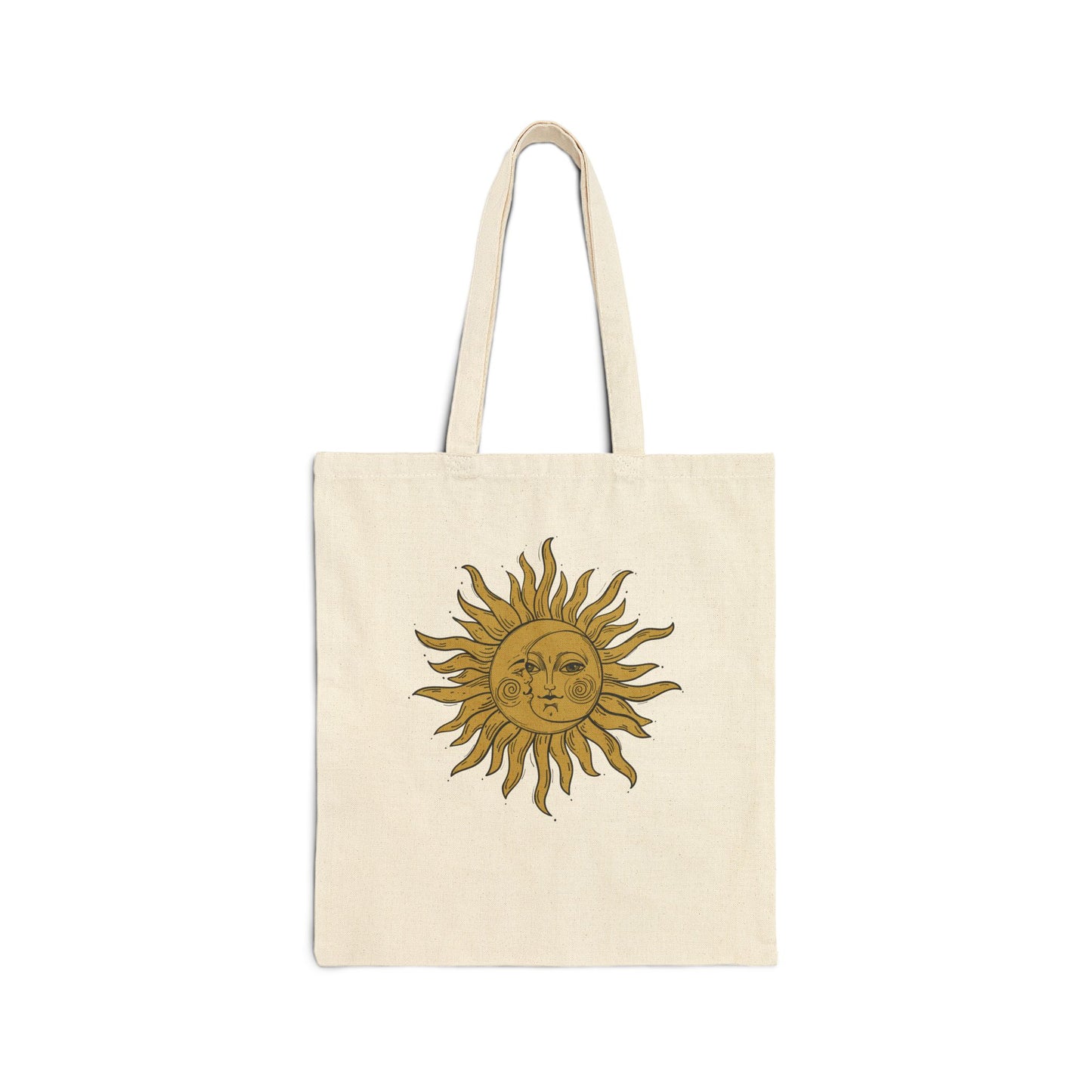 Sun and Moon Design Cotton Tote Bag